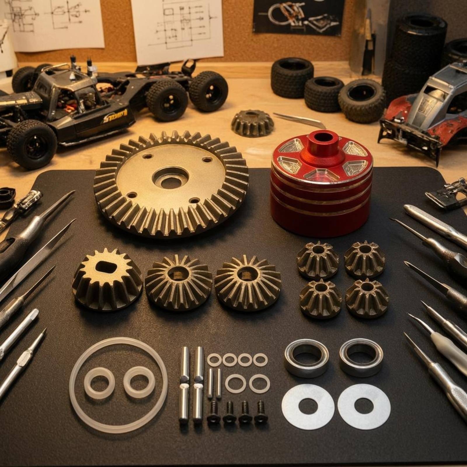 Rc Hobby & Maskinservice I Eskilstuna - 39-Tooth Differential Gear Assembly Compact Bevel