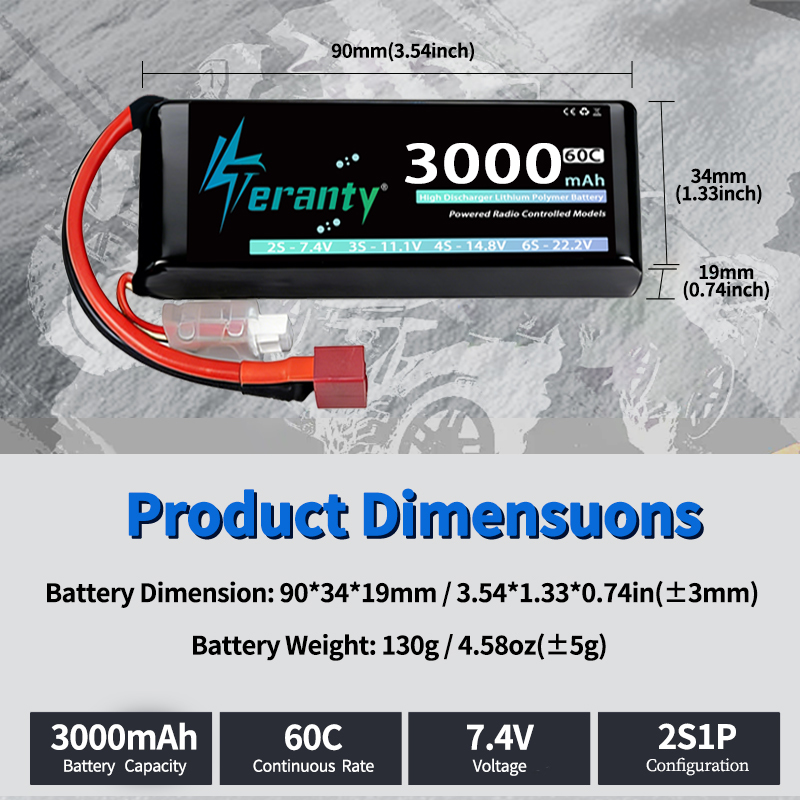 TERANTY 2S 3000mAh Lipo Batter – обзор и цена Rc Hobby & Maskinservice I Eskilstuna