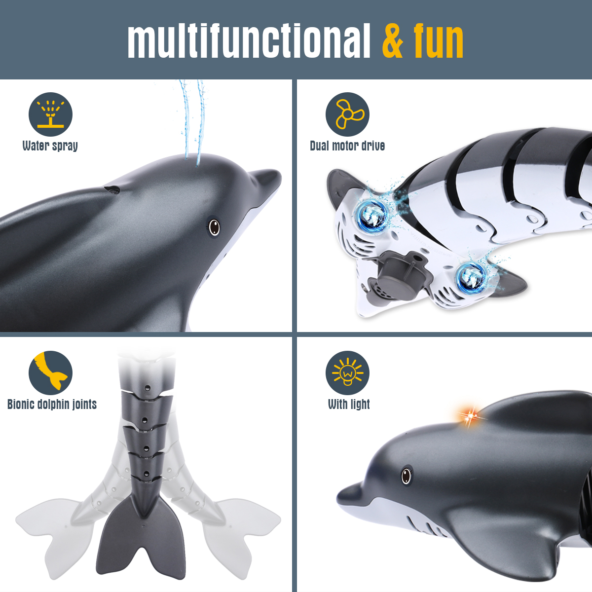 Shark  Rc Dolphin whale Spray  – обзор и цена Rc Submarine Water