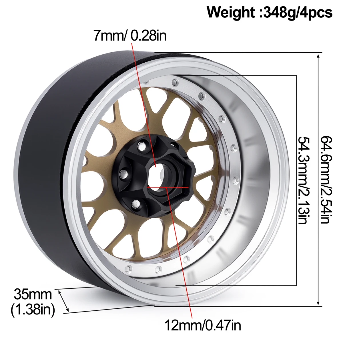 2.2 Inch Aluminum Beadlock Whe – обзор и цена Wheel Rim Rc
