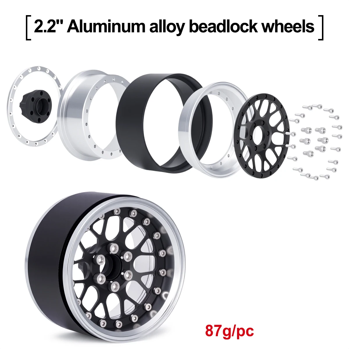 2.2 Inch Aluminum Beadlock Whe – обзор и цена Wheel Rim Rc