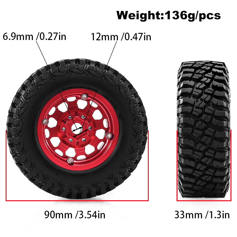 1:9 Inch 12mm Hex RC Crawler M – обзор и цена Wheel Rim Rc
